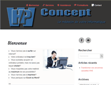 Tablet Screenshot of hpwconcept.com